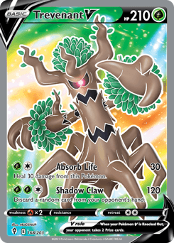 Trevenant V Evolving Skies card