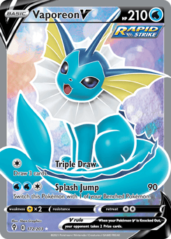 Vaporeon V Evolving Skies card