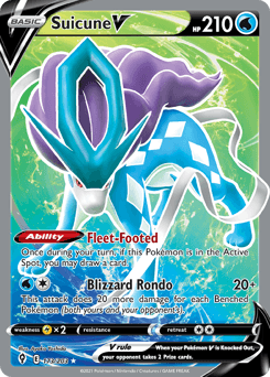 Suicune V Evolving Skies card