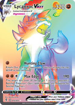 Lycanroc VMAX Evolving Skies card