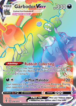 Garbodor VMAX Evolving Skies card