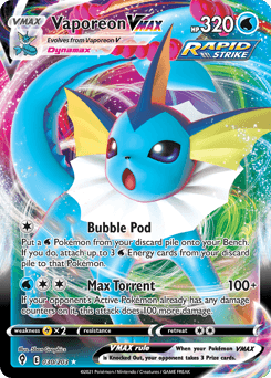 Vaporeon VMAX Evolving Skies card