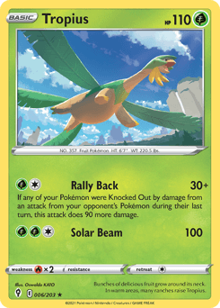 Tropius Evolving Skies card