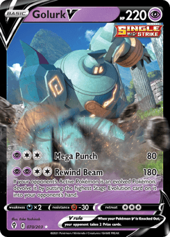 Golurk V Evolving Skies card