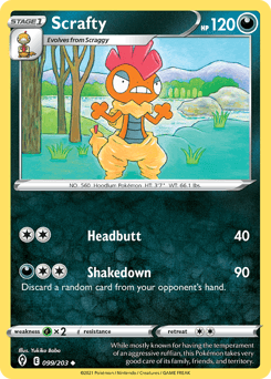 Scrafty Evolving Skies card