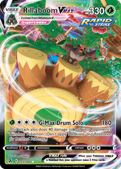 Rillaboom VMAX Fusion Strike card