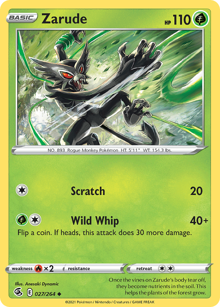 Zarude Fusion Strike card