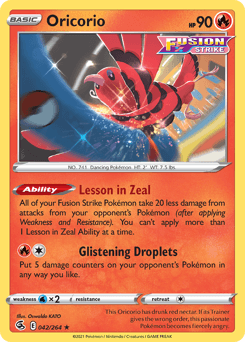 Oricorio Fusion Strike card