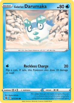 Galarian Darumaka Fusion Strike card