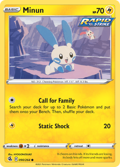 Minun Fusion Strike card