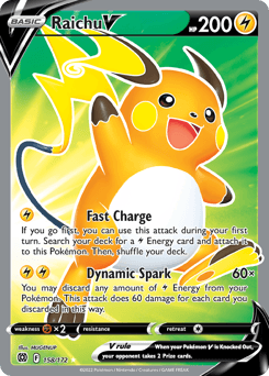 Raichu V Brilliant Stars card