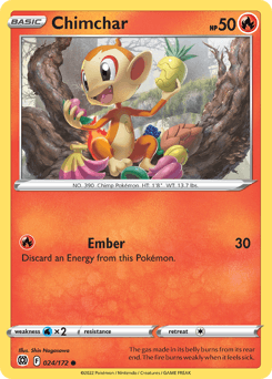 Chimchar Brilliant Stars card