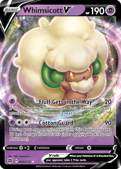 Whimsicott V Brilliant Stars card