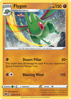 Flygon Brilliant Stars card