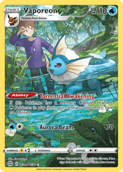Vaporeon Brilliant Stars Trainer Gallery card