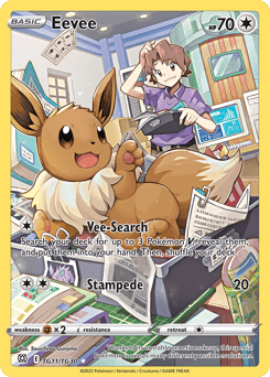 Eevee Brilliant Stars Trainer Gallery card