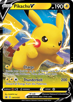Pikachu V SWSH Black Star Promos card