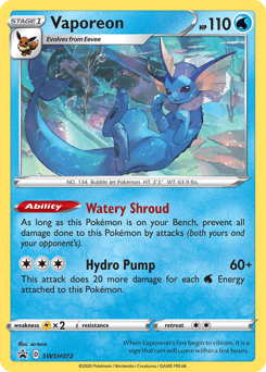 Vaporeon SWSH Black Star Promos card