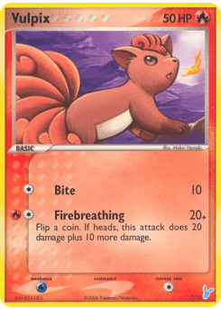Vulpix EX Trainer Kit 2 Minun card