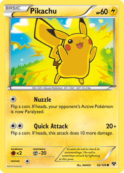 Pikachu XY card