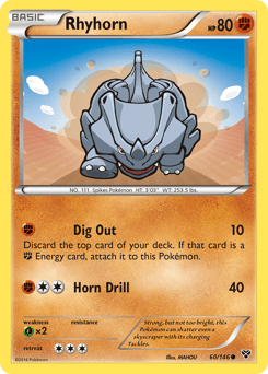 Rhyhorn XY card