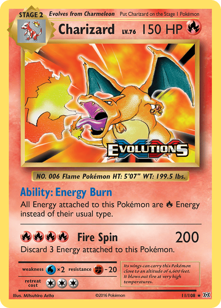 Charizard Evolutions card