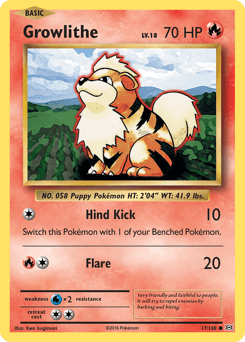 Growlithe Evolutions card