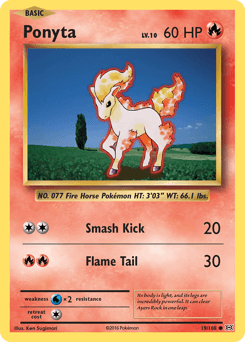 Ponyta Evolutions card