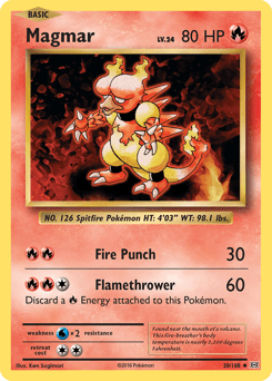 Magmar Evolutions card