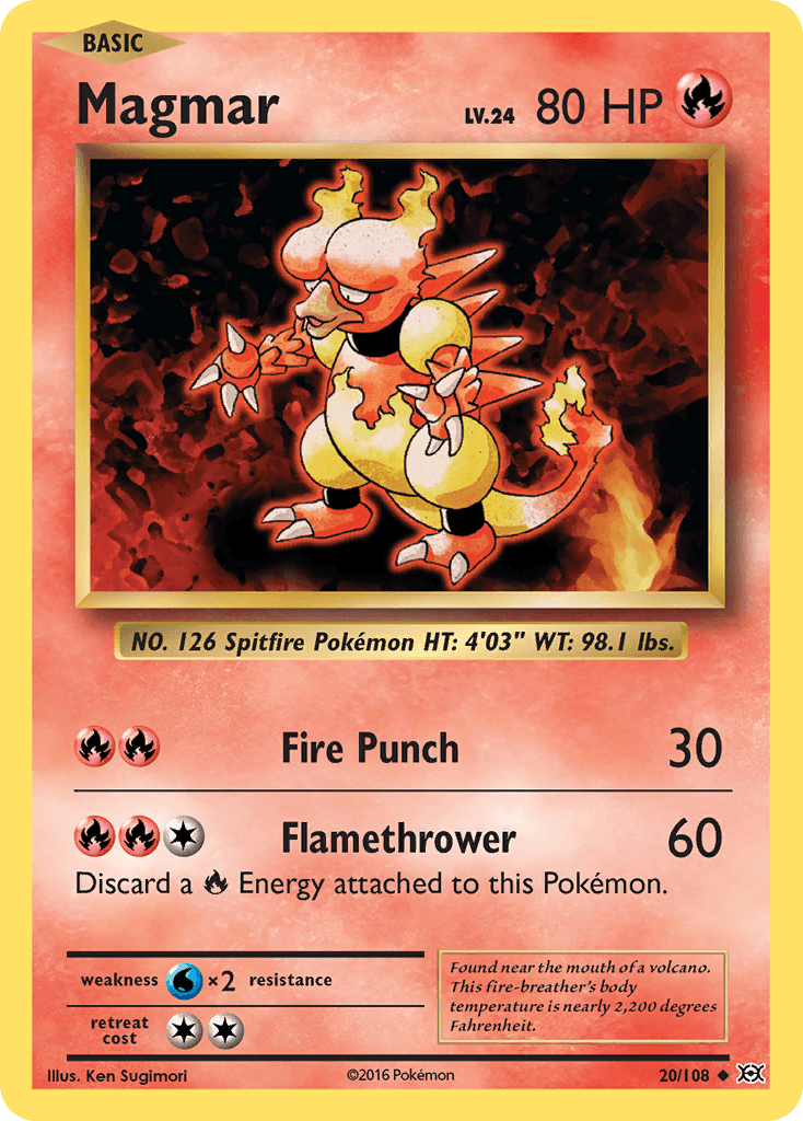 Magmar Evolutions card