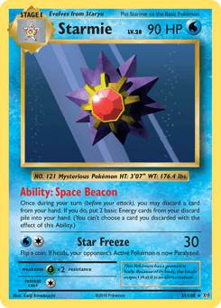 Starmie Evolutions card