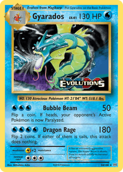 Gyarados Evolutions card