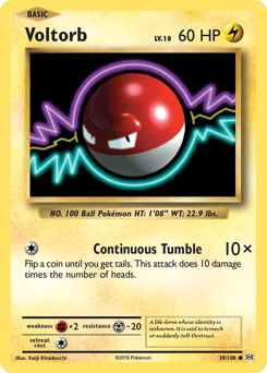 Voltorb Evolutions card