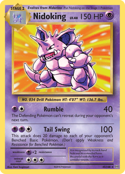 Nidoking Evolutions card