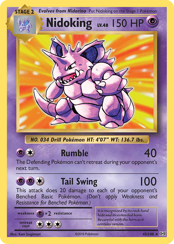 Nidoking Evolutions card