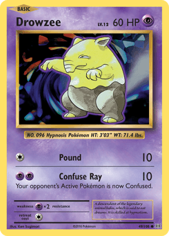Drowzee Evolutions card