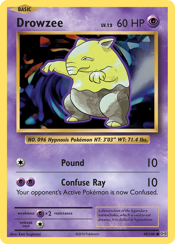 Drowzee Evolutions card