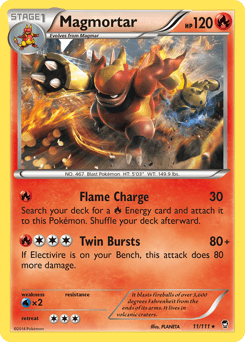 Magmortar Furious Fists card