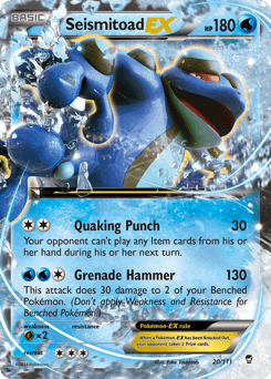 Seismitoad-EX Furious Fists card