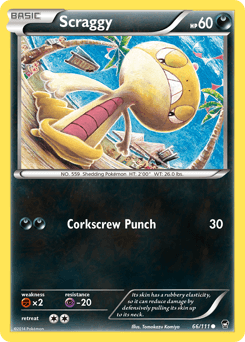 Scraggy Furious Fists card