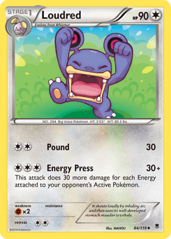 Loudred Phantom Forces card