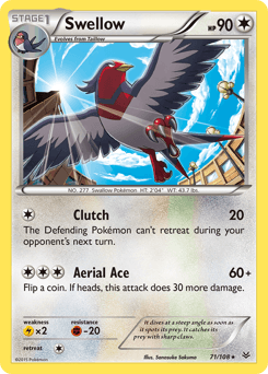 Swellow Roaring Skies card