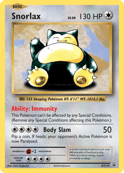 Snorlax XY Black Star Promos card