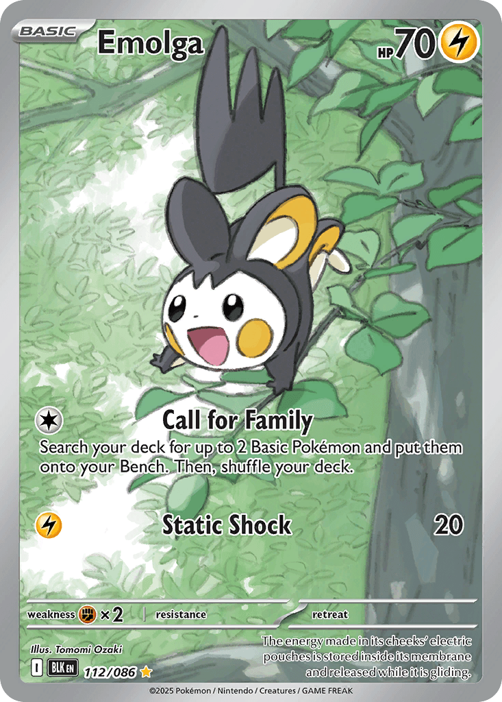 Emolga Black Bolt card