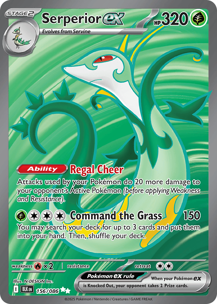 Serperior ex Black Bolt card