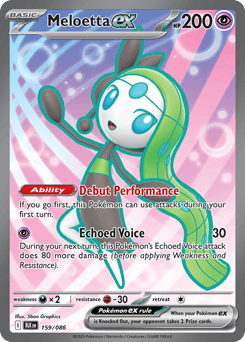 Meloetta ex Black Bolt card