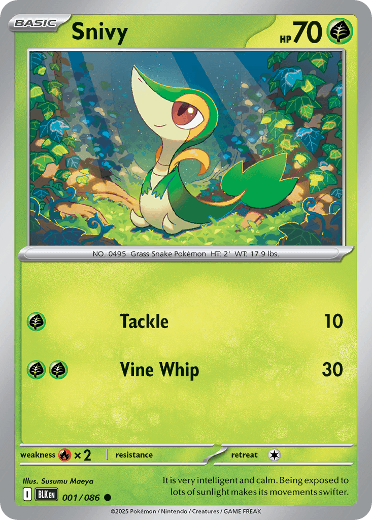Snivy Black Bolt card