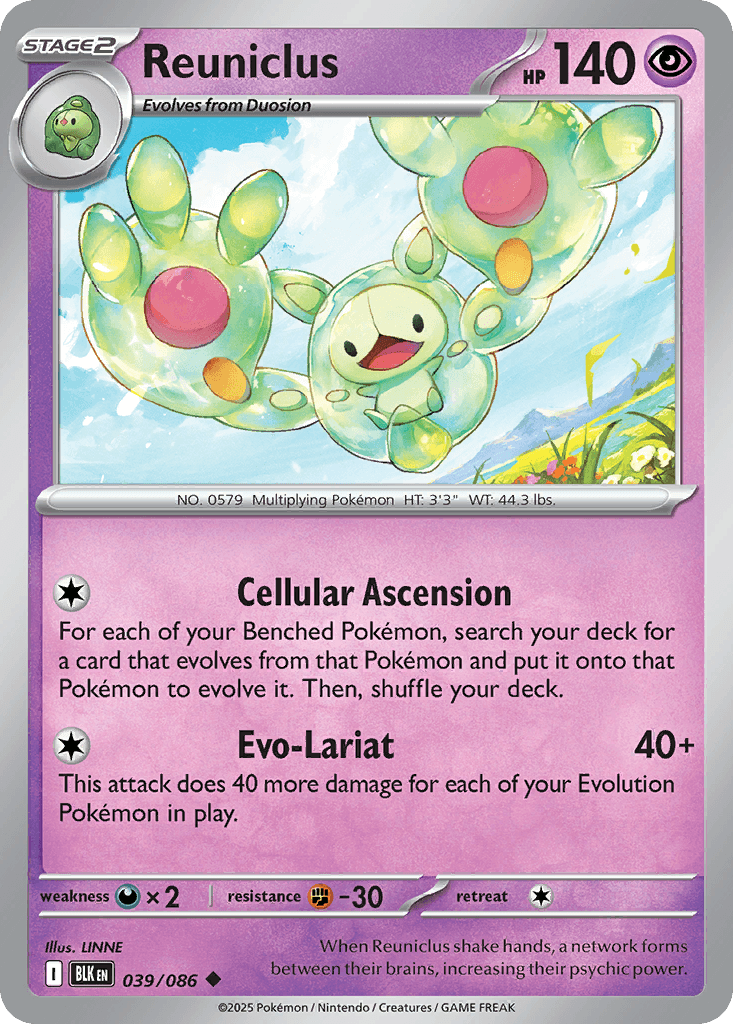 Reuniclus Black Bolt card