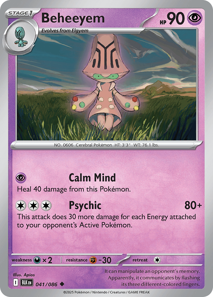Beheeyem Black Bolt card