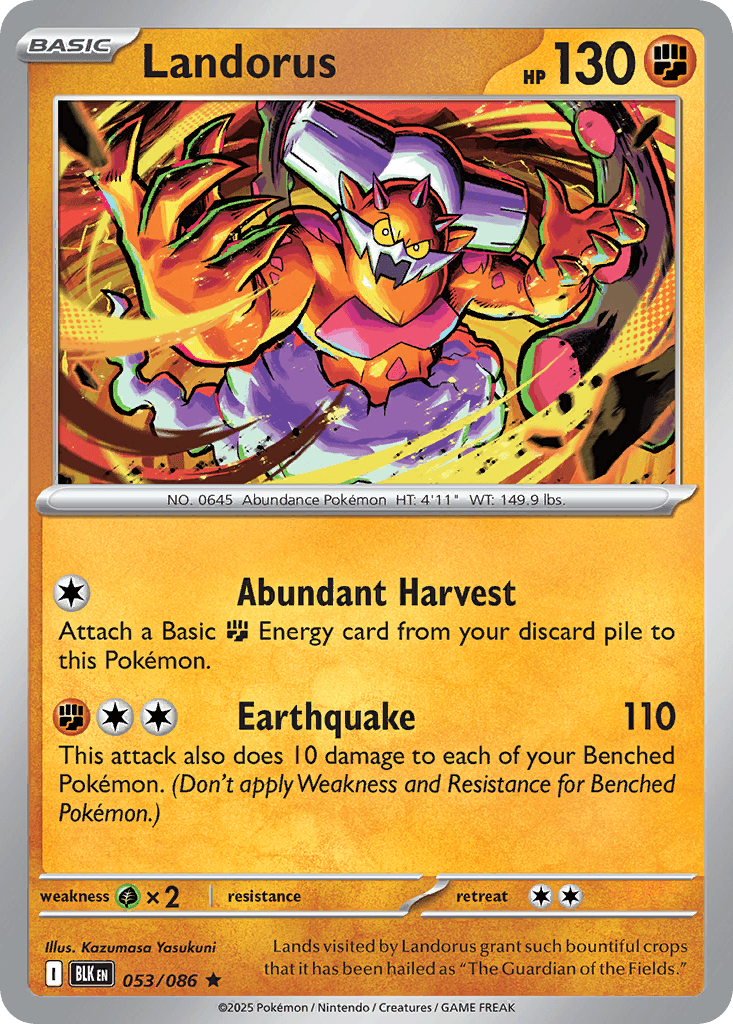 Landorus Black Bolt card